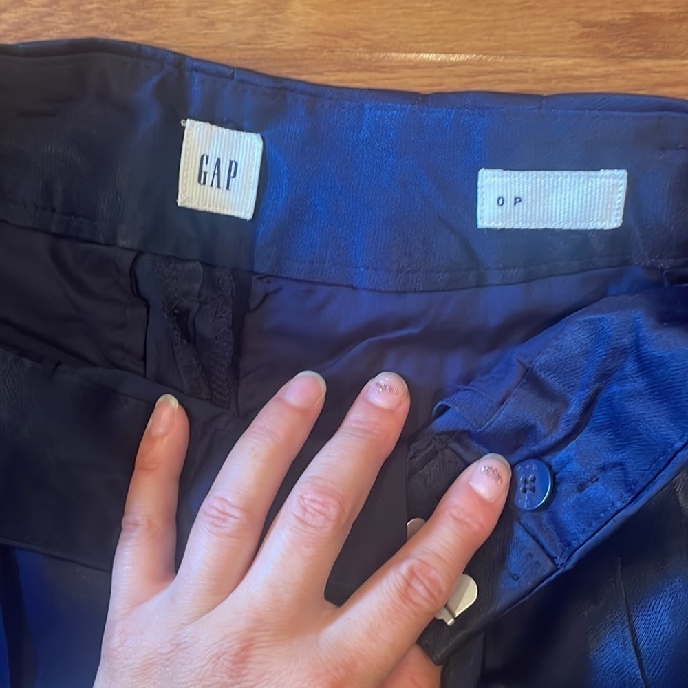 GAP Women’s Navy Cropped Pants Size 0P Petite Straight Leg Capri Pants - Picture 5 of 7